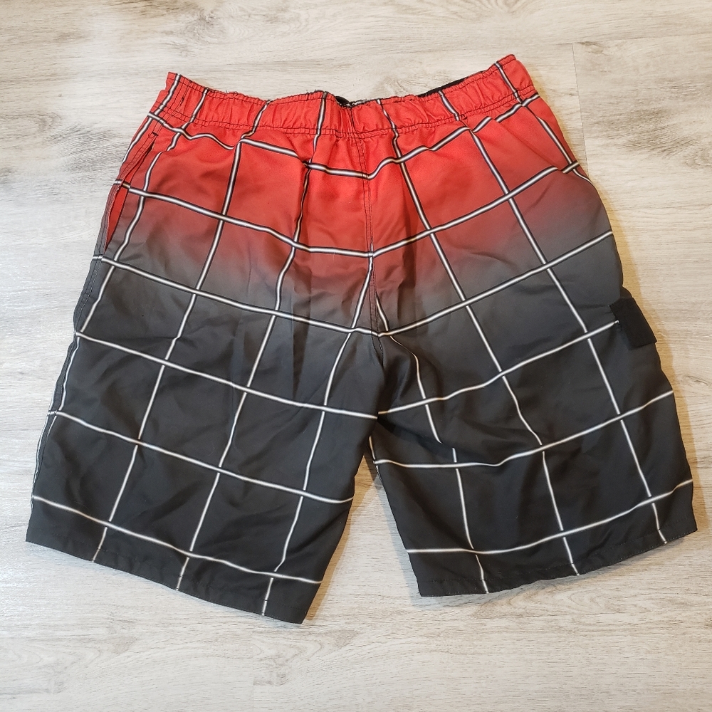 Mens op large swim trunks..Red and gray fade.. - Picture 2 of 6